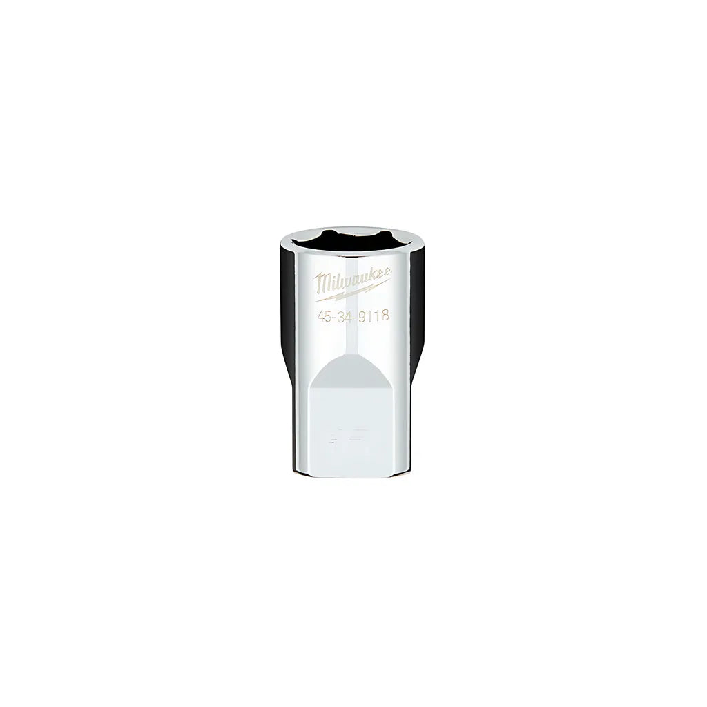 1/2 In. Drive 17Mm Metric 6-Point Socket With Four Flat Sides-Milwaukee-45-34-9118-3660