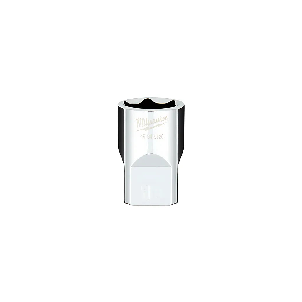 1/2 In. Drive 19Mm Metric 6-Point Socket With Four Flat Sides-Milwaukee-45-34-9120-3663