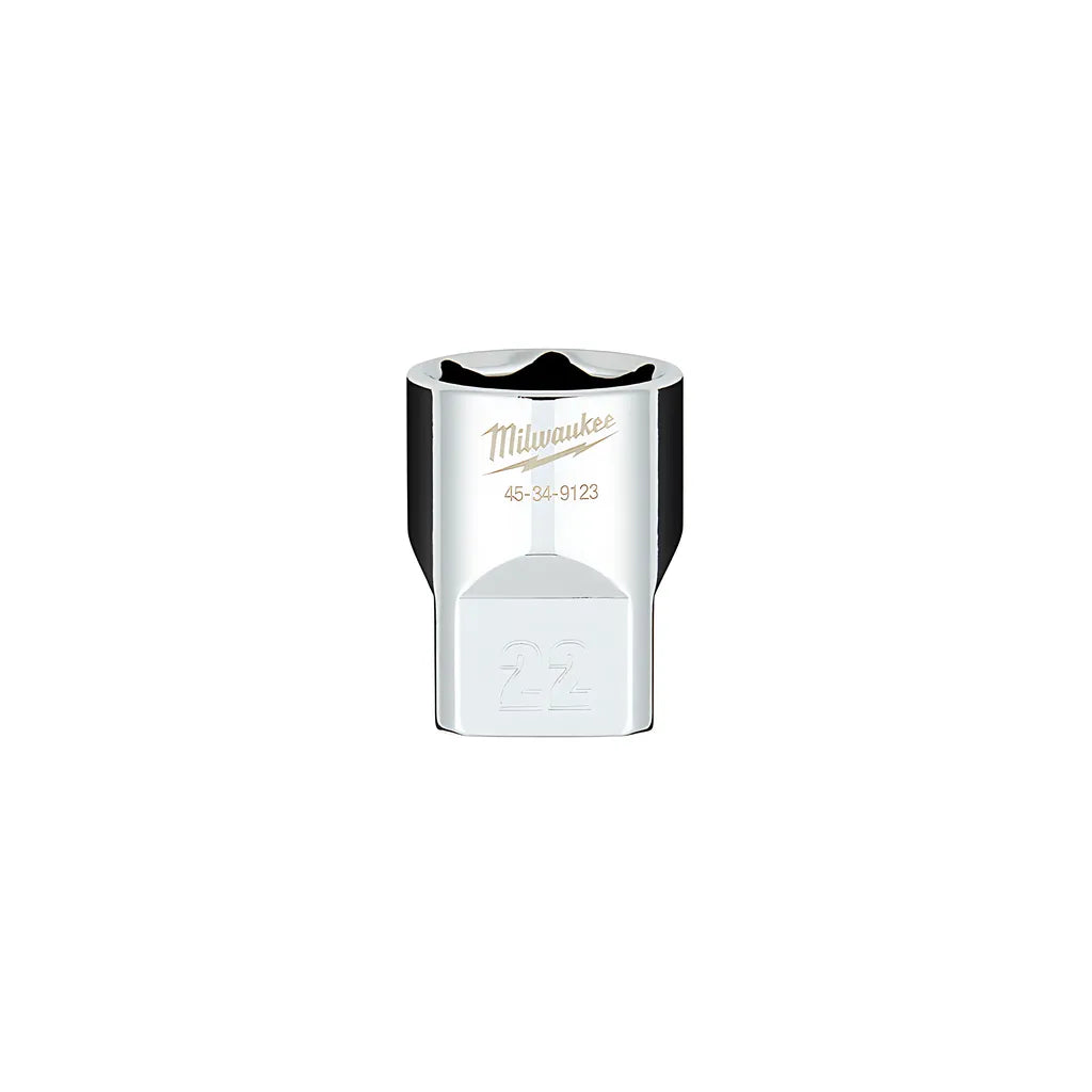 1/2 In. Drive 22Mm Metric 6-Point Socket With Four Flat Sides-Milwaukee-45-34-9123-3668
