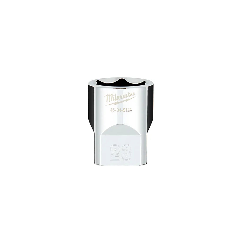 1/2 In. Drive 23Mm Metric 6-Point Socket With Four Flat Sides-Milwaukee-45-34-9124-3667