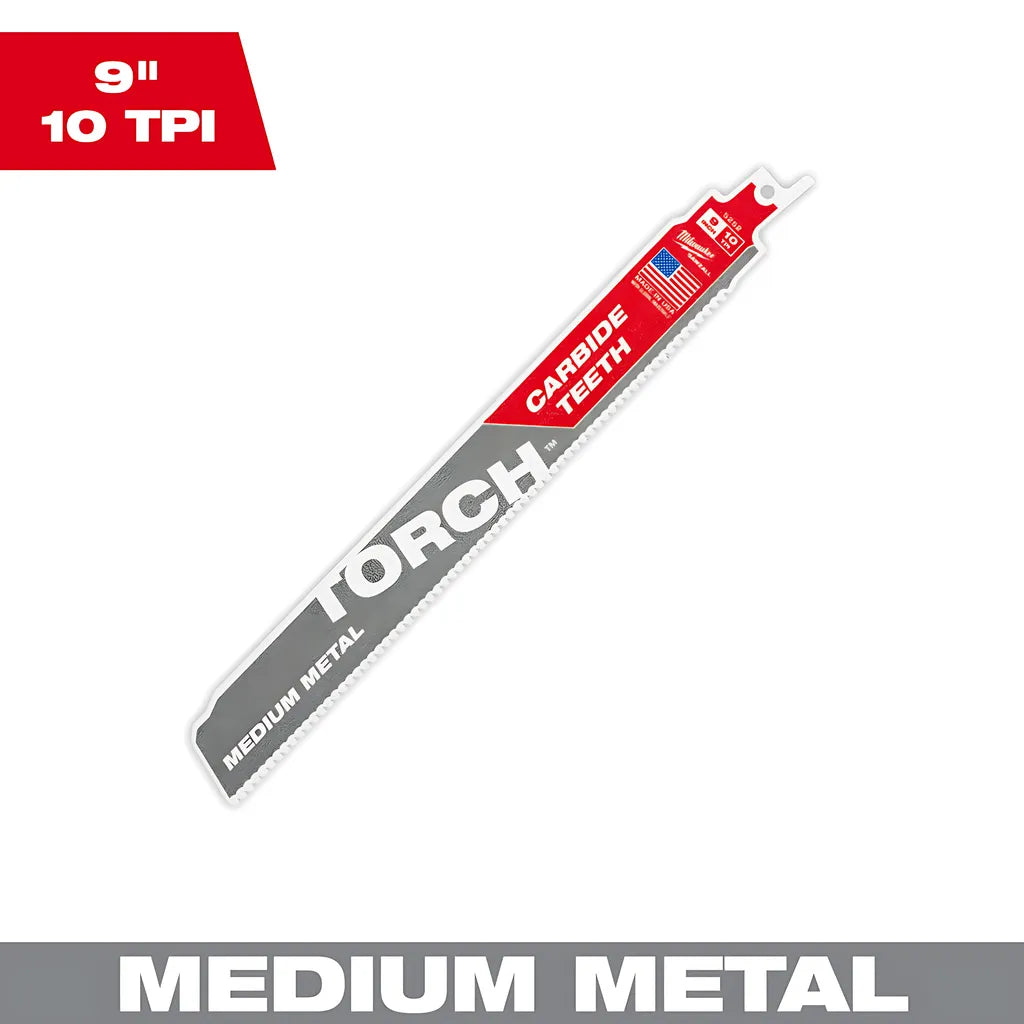 9" 10Tpi The Torch With Carbide Teeth For Medium Metal 1Pk-Milwaukee-48-00-5252-7039