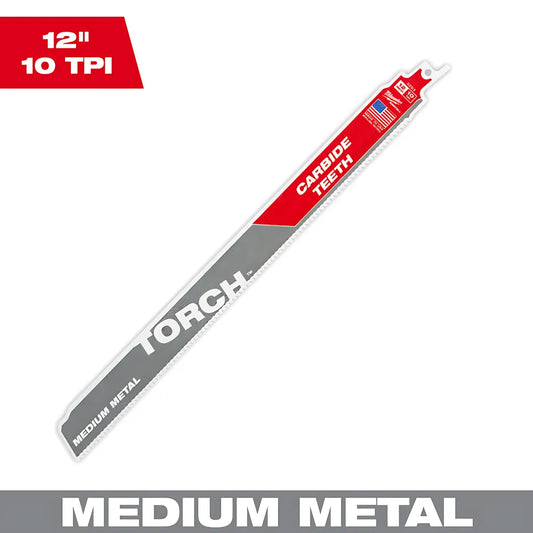 12" 10Tpi The Torch™ With Carbide Teeth For Medium Metal 1Pk-Milwaukee-48-00-5253-4504