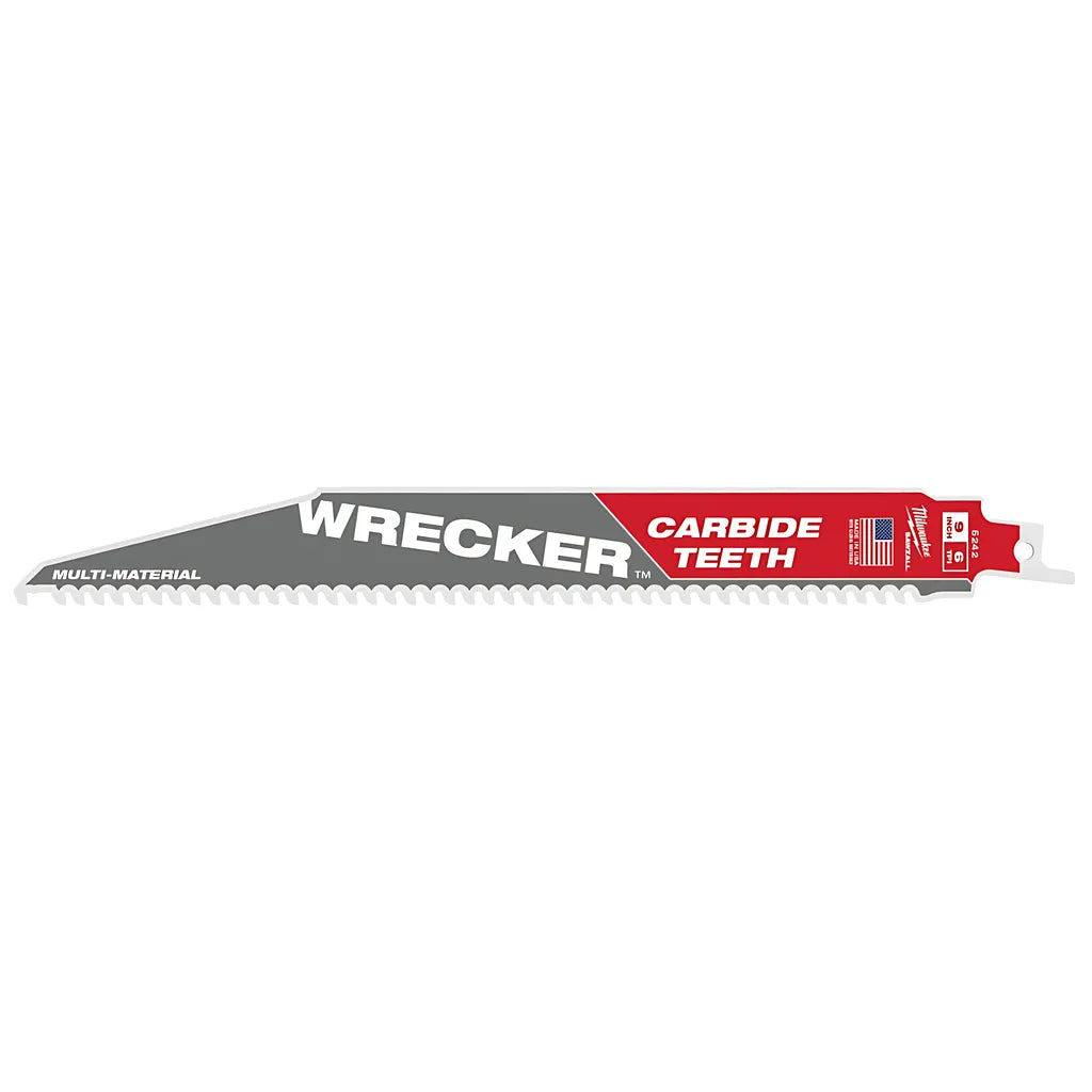 9" 6 Tpi The Wrecker With Carbide Teeth Sawzall® Blade 3Pk-Milwaukee-48-00-5342-7048
