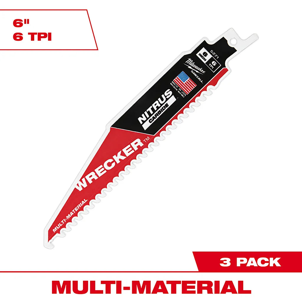 6" The Wrecker With Nitrus Carbide 3Pk-Milwaukee-48-00-5371-6594