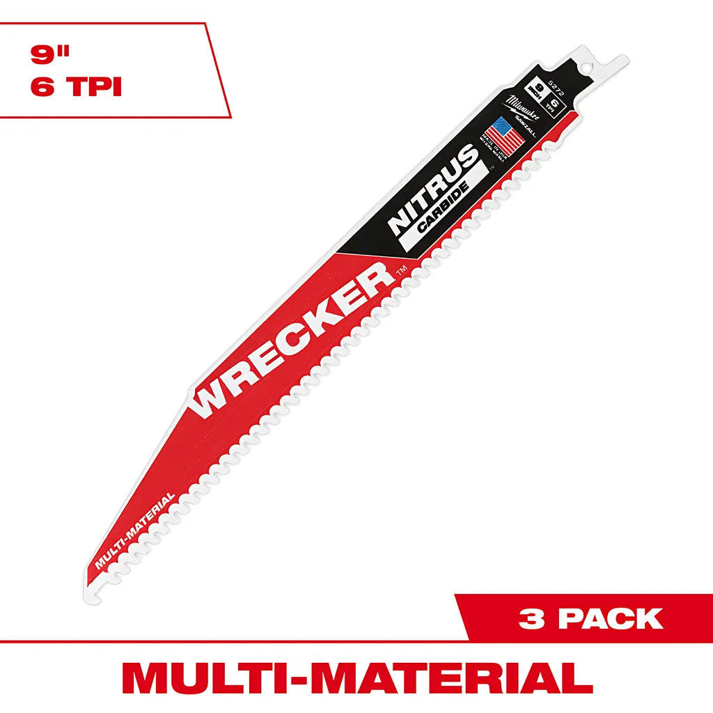 9" The Wrecker With Nitrus Carbide 3Pk-Milwaukee-48-00-5372-7065