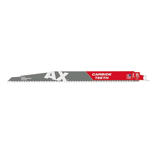 12 In. 5 Tpi The Ax™ Carbide Teeth Sawzall® Blades 5Pk-Milwaukee-48-00-5527-4429