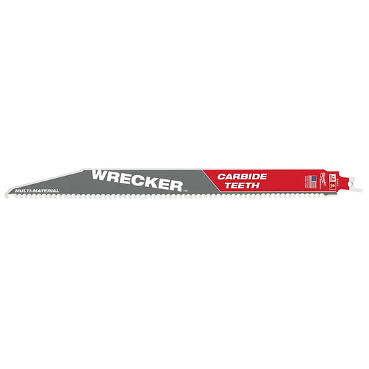 12" 6 Tpi The Wrecker™ With Carbide Teeth Sawzall® Blade 5Pk-Milwaukee-48-00-5543-4513