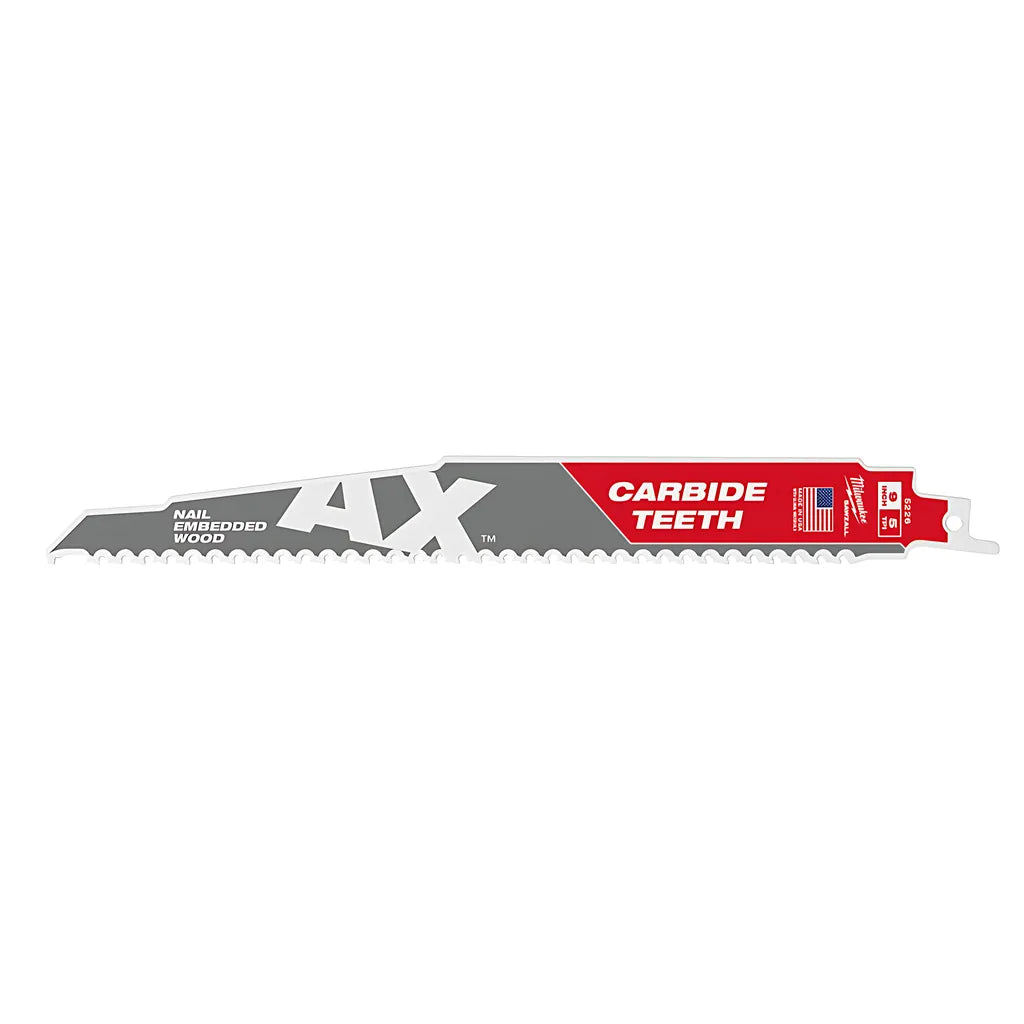 9" 5 Tpi The Ax(Tm) With Carbide Teeth Sawzall(R) Blade 25Pk-Milwaukee-48-00-8526-7067