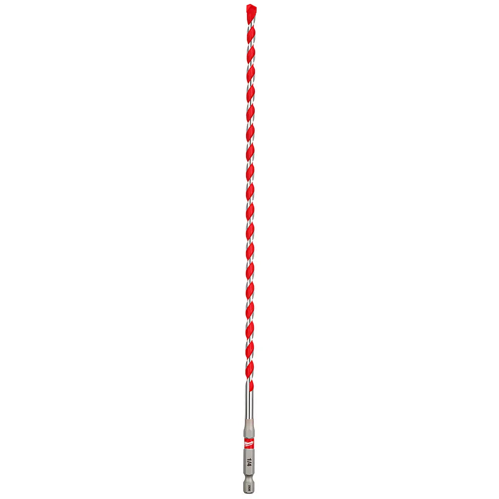 1/4" X 10" X 12" Shockwave Impact Duty Carbide Hammer Drill Bit-Milwaukee-48-20-9012-3955