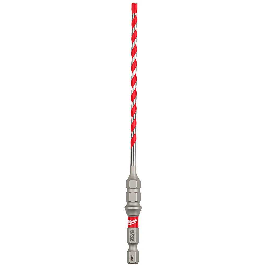 5/32" X 4" X 6" Shockwave Impact Duty Carbide Hammer Drill Bit For Concrete Screws-Milwaukee-48-20-9092-6312