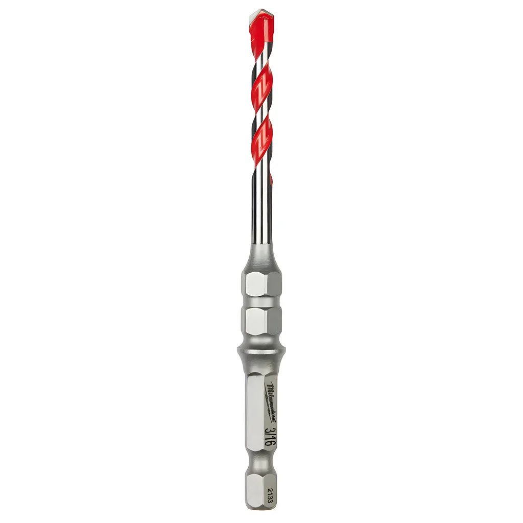 3/16" X 4" Shockwave Carbide Hammer Drill Bit For Concrete Screws-Milwaukee-48-20-9094-5537