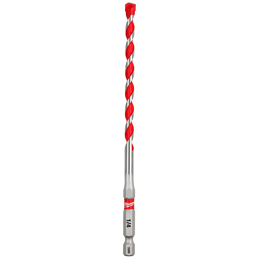 1/4" X 4" X 6" Shockwave Impact Duty Carbide Hammer Drill Bits - Bulk 25 Pk-Milwaukee-48-20-9111-3965