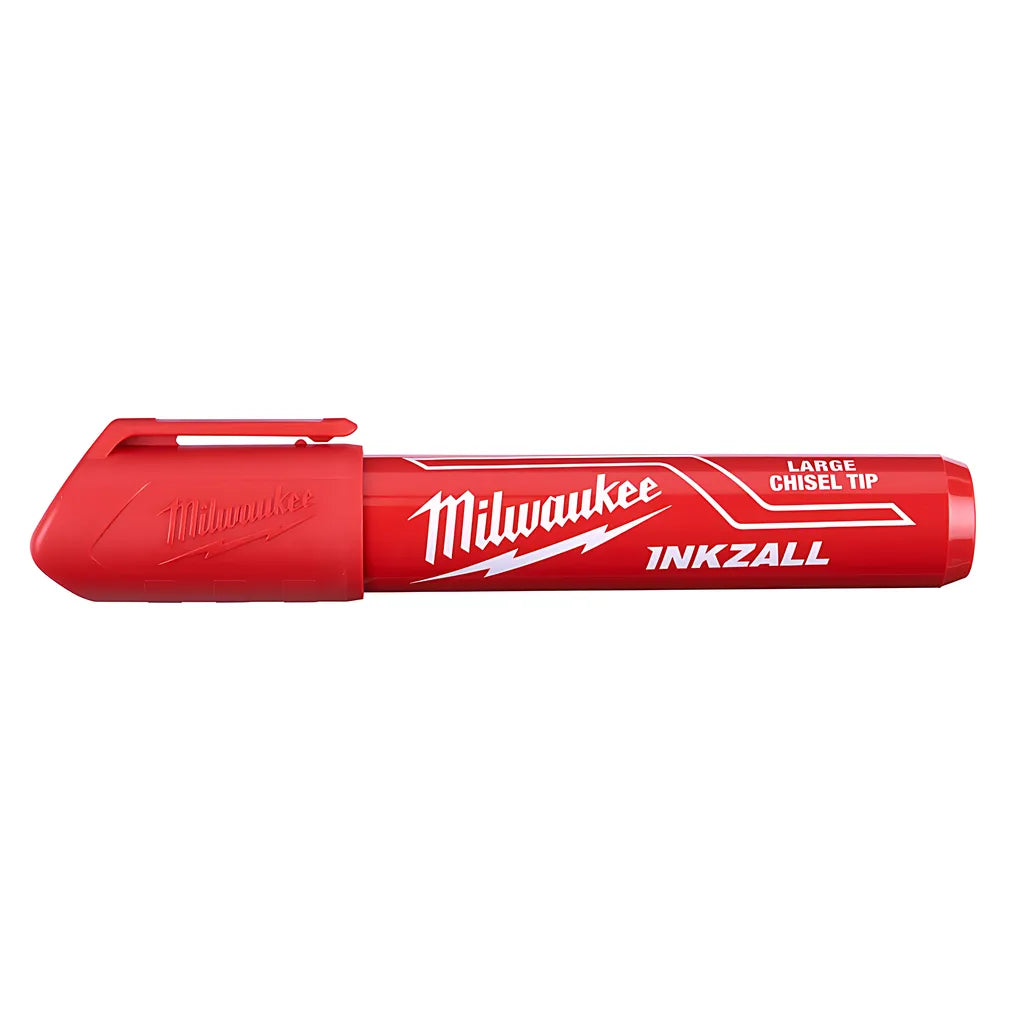 Inkzall Large Chisel Tip Red Marker-Milwaukee-48-22-3256-8565