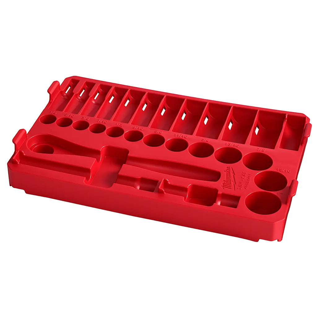 3/8 In. 28 Pc. Ratchet And Socket Set In Packout - Sae Tray-Milwaukee-48-22-9481T-5625