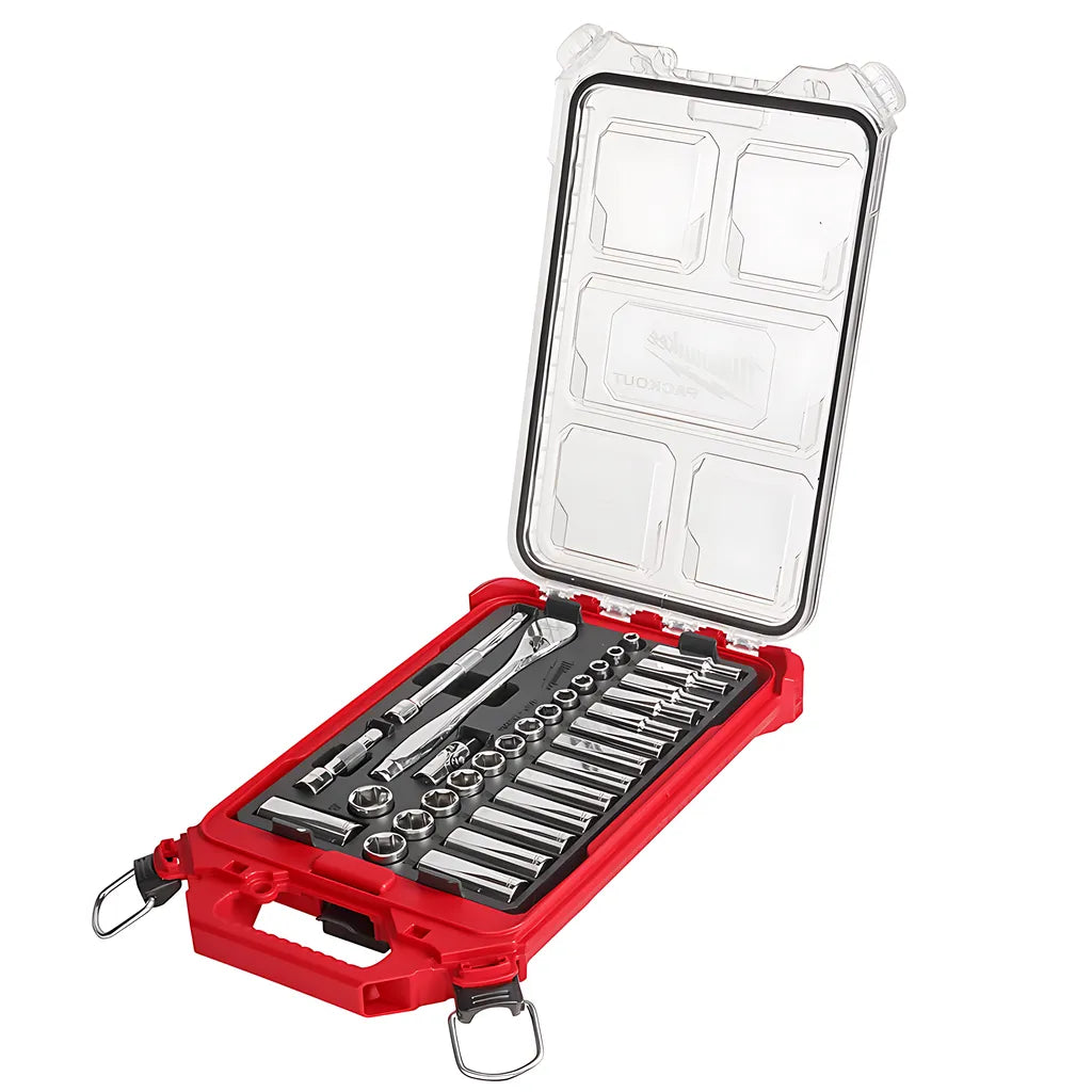 3/8 In. 32 Pc. Ratchet And Socket Set In Packout - Metric-Milwaukee-48-22-9482-5626