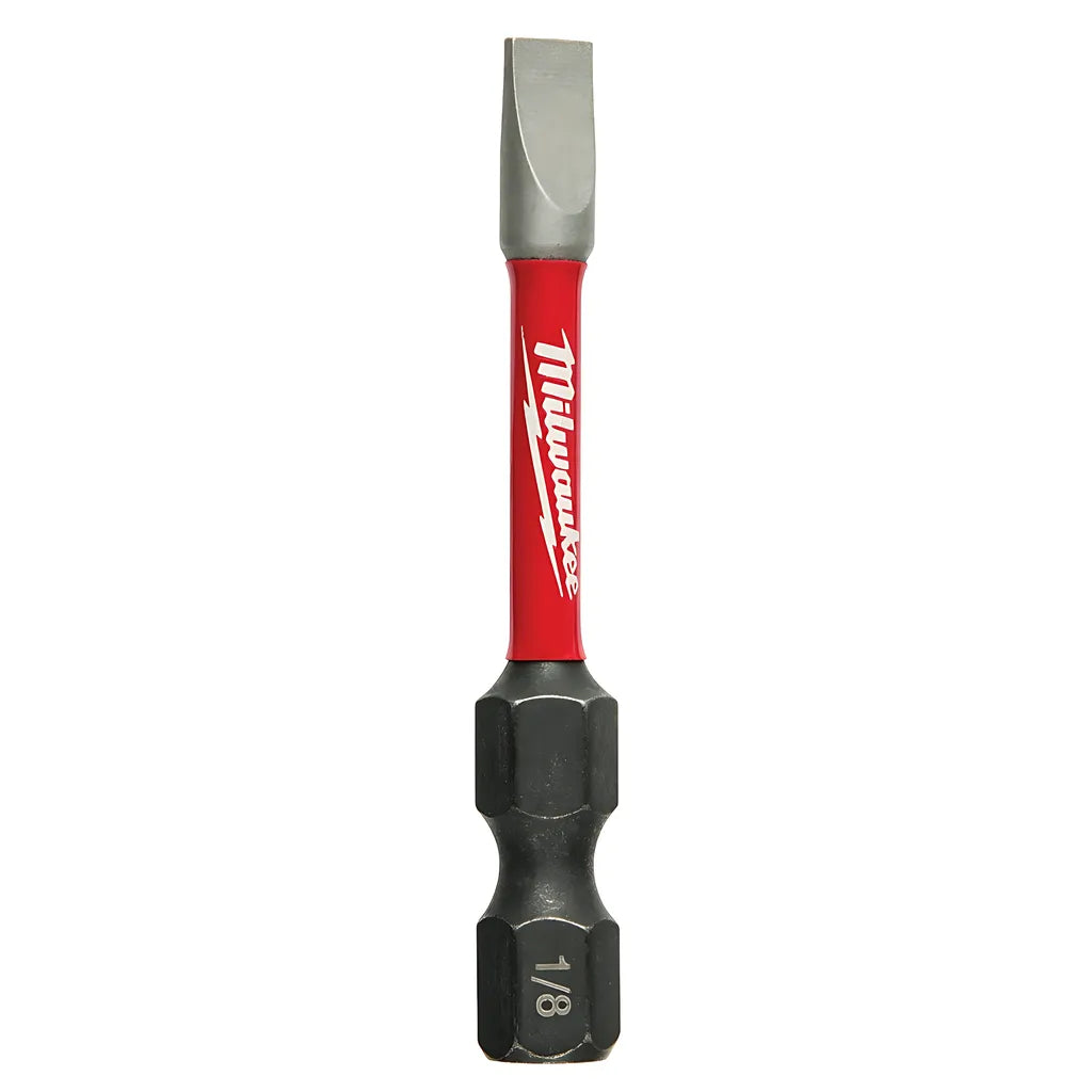 Shockwave 2 In. Impact Slotted 1/8 In. Power Bits 25Pk-Milwaukee-48-32-4156-11089