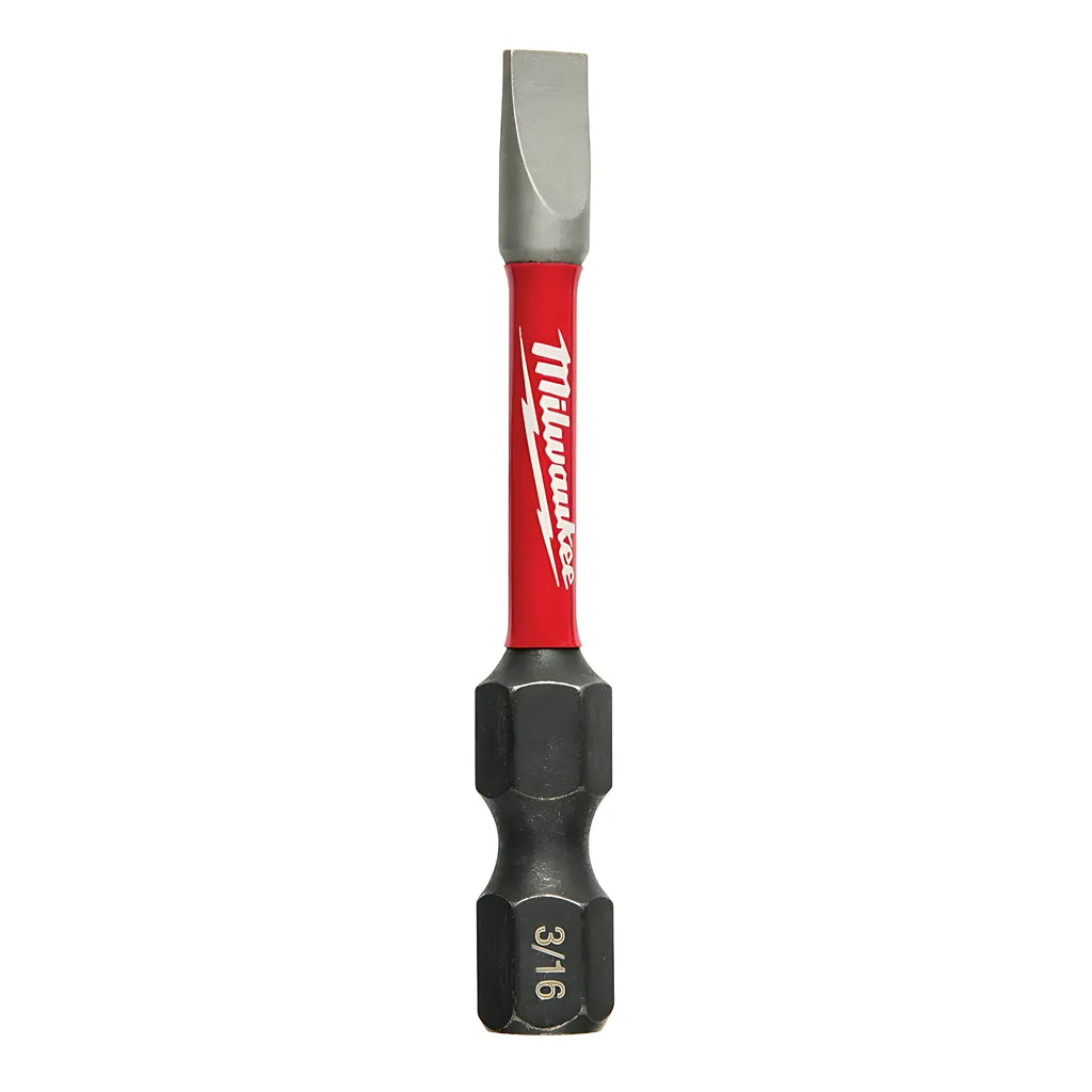 Shockwave 2 In. Impact Slotted 3/16 In. Power Bits 25Pk-Milwaukee-48-32-4157-11092
