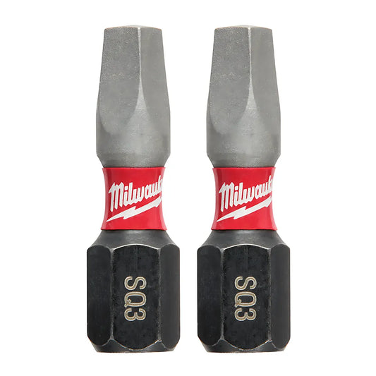 Shockwave™ Impact Square Recess #3 Insert Bits-Milwaukee-48-32-4423-11737