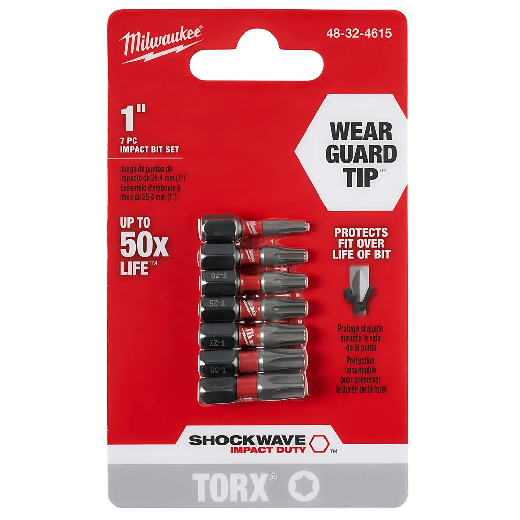 Shockwave 7-Piece Impact Torx Insert Bit Set-Milwaukee-48-32-4615-11280