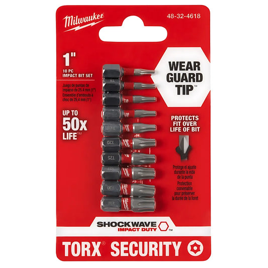 10-Piece Shockwave™ Impact Torx® Security Insert Bit Sets 3Pk-Milwaukee-48-32-4618-4155