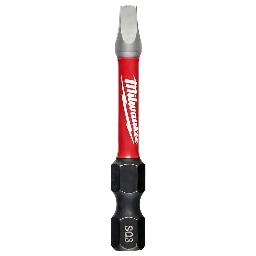 Shockwave 2 In. Impact Square Recess #3 Power Bits (2 Pack)-Milwaukee-48-32-4910-11106