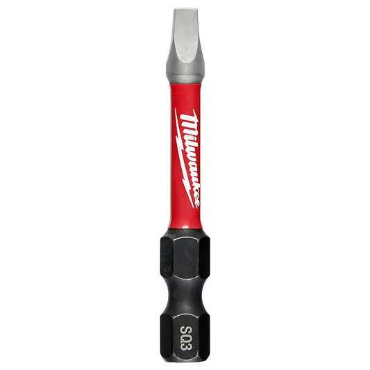 Shockwave™ 2 In. Impact Square Recess #3 Power Bits (2 Pack)-Milwaukee-48-32-4910-11106