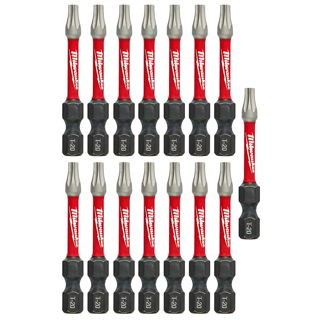 Shockwave 2 In. Impact T20 Power Bits (15 Pack)-Milwaukee-48-32-5012-11108