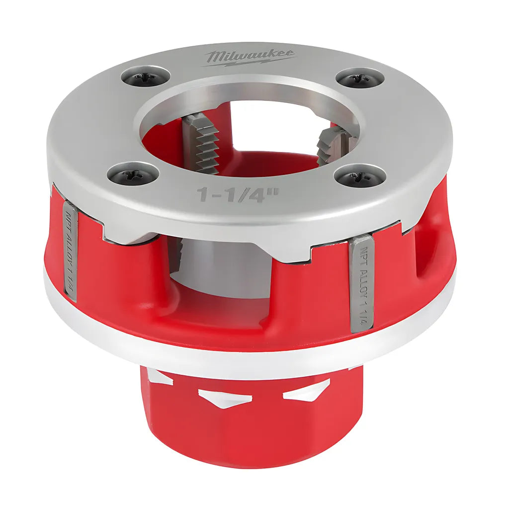Compact 1-1/4" Alloy Npt Portable Pipe Threading Forged Aluminum Die Head-Milwaukee-48-36-1310-7472