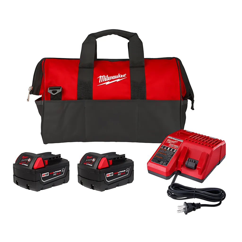M18 Redlithium Xc5.0 Resistant Battery Starter Kit-Milwaukee-48-59-1852R-9941