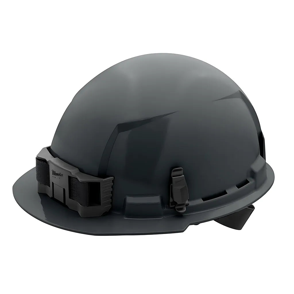 Gray Front Brim Hard Hat W/4Pt Ratcheting Suspension - Type 1, Class E-Milwaukee-48-73-1114-8154