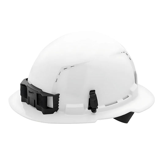 White Full Brim Vented Hard Hat W/4Pt Ratcheting Suspension - Type 1, Class C-Milwaukee-48-73-1201-12036