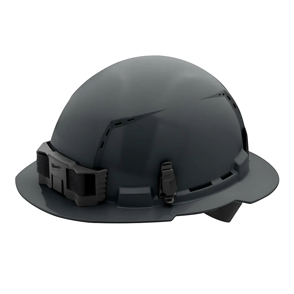 Gray Full Brim Vented Hard Hat W/4Pt Ratcheting Suspension - Type 1, Class C-Milwaukee-48-73-1215-8162