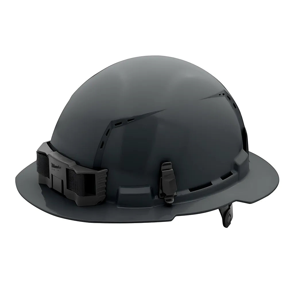Gray Full Brim Vented Hard Hat W/6Pt Ratcheting Suspension - Type 1, Class C-Milwaukee-48-73-1235-8163