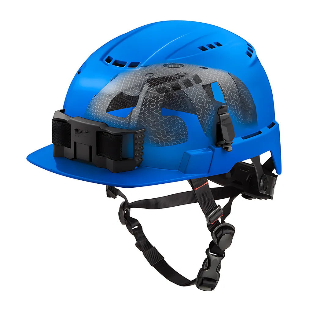 Bolt Blue Front Brim Vented Safety Helmet With Impact Armor Liner (Usa) - Type 2, Class C-Milwaukee-48-73-1368-7265