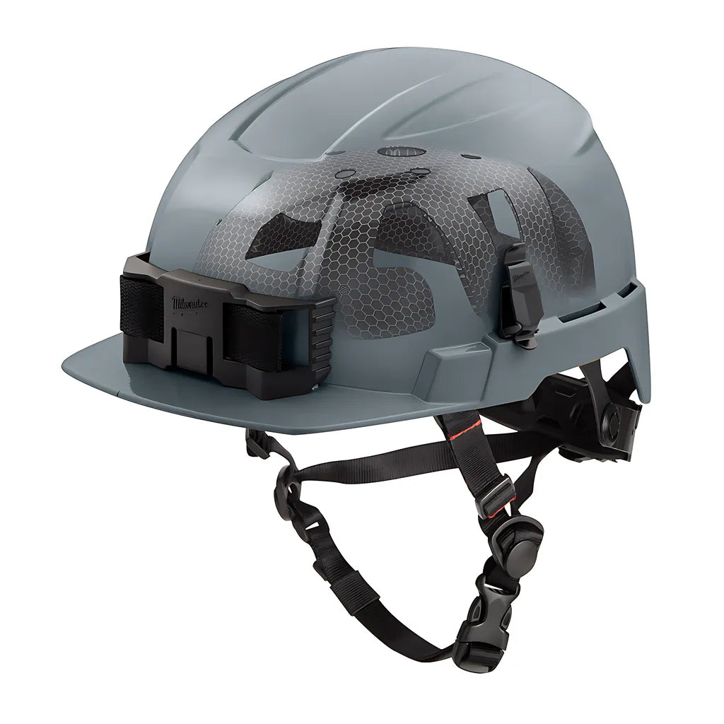 brim motorcycle helmet BOLT™ Gray Front Brim Safety Helmet with IMPACT ARMOR™ Liner (USA)