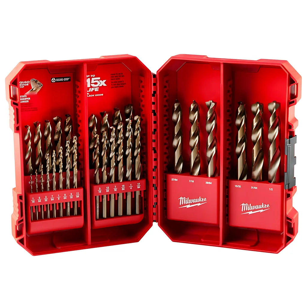 Red Helix Cobalt Drill Bit Set 29Pc-Milwaukee-48-89-2332-10450