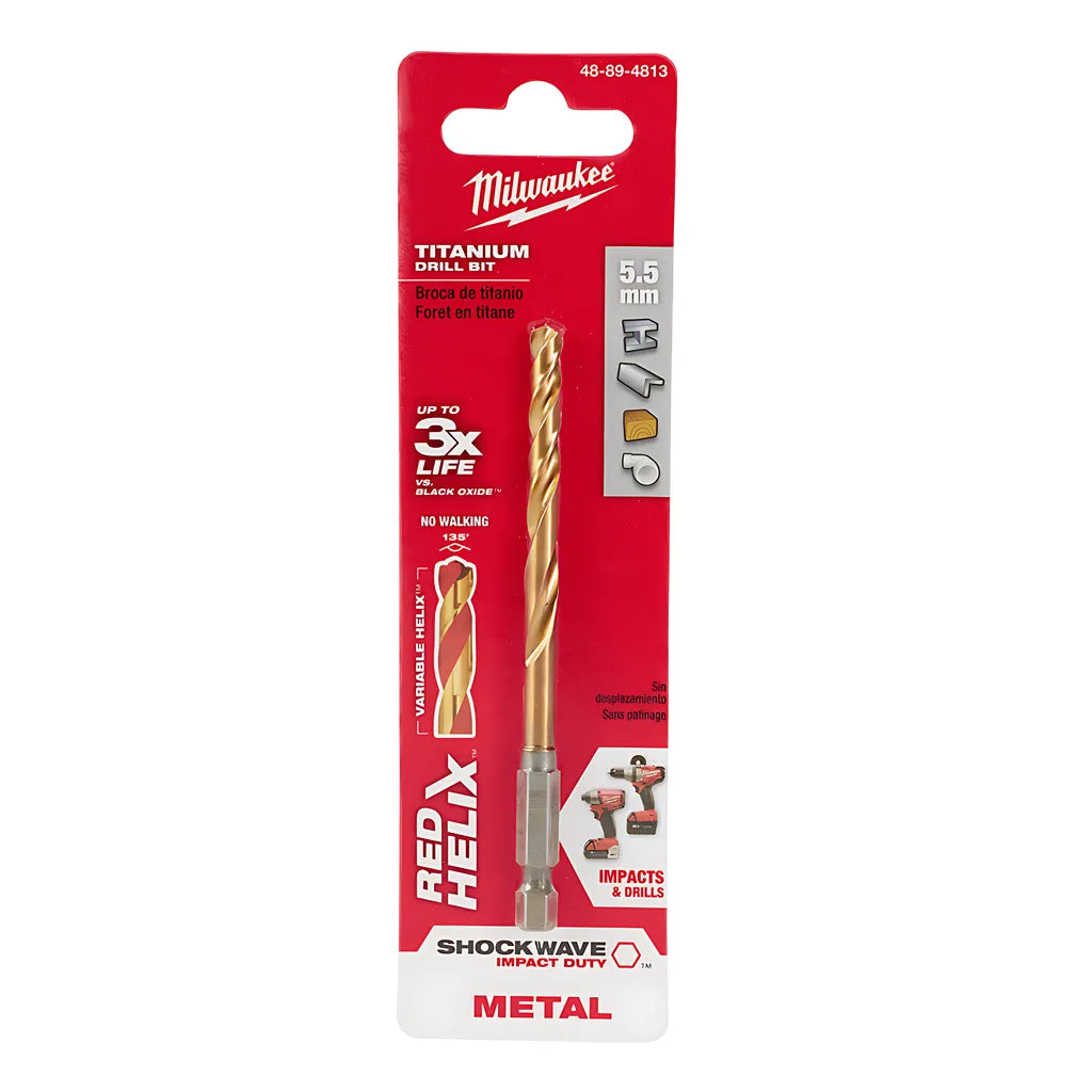 5.5Mm Metric Titanium Shockwave Red Helix Bit-Milwaukee-48-89-4813-6267