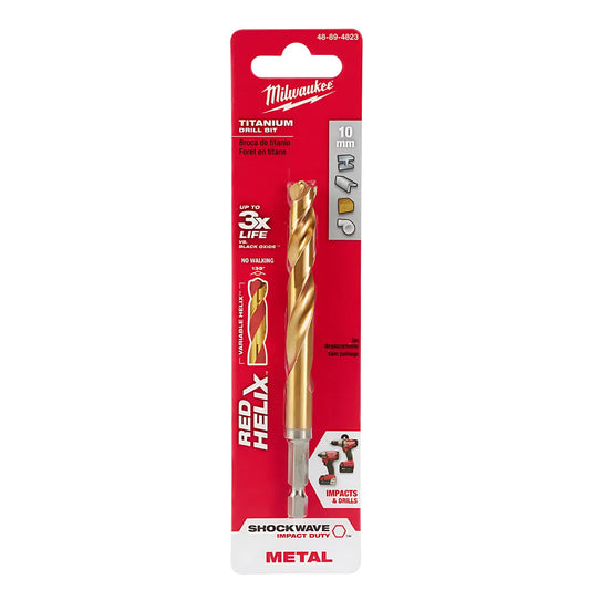 10Mm Metric Titanium Shockwave™ Red Helix Bit-Milwaukee-48-89-4823-4140