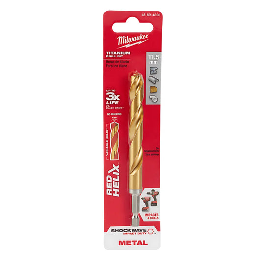 11.5Mm Metric Titanium Shockwave™ Red Helix Bit-Milwaukee-48-89-4826-4178
