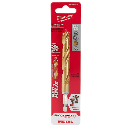 12.5Mm Metric Titanium Shockwave™ Red Helix Bit-Milwaukee-48-89-4828-4530