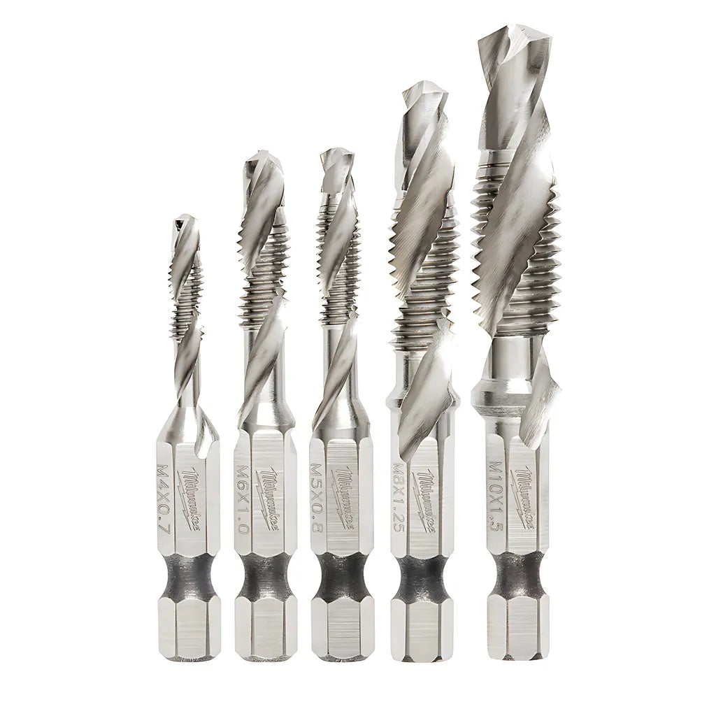 Shockwave 5 Pc. Metric Impact Drill Tap Set-Milwaukee-48-89-4875-11238