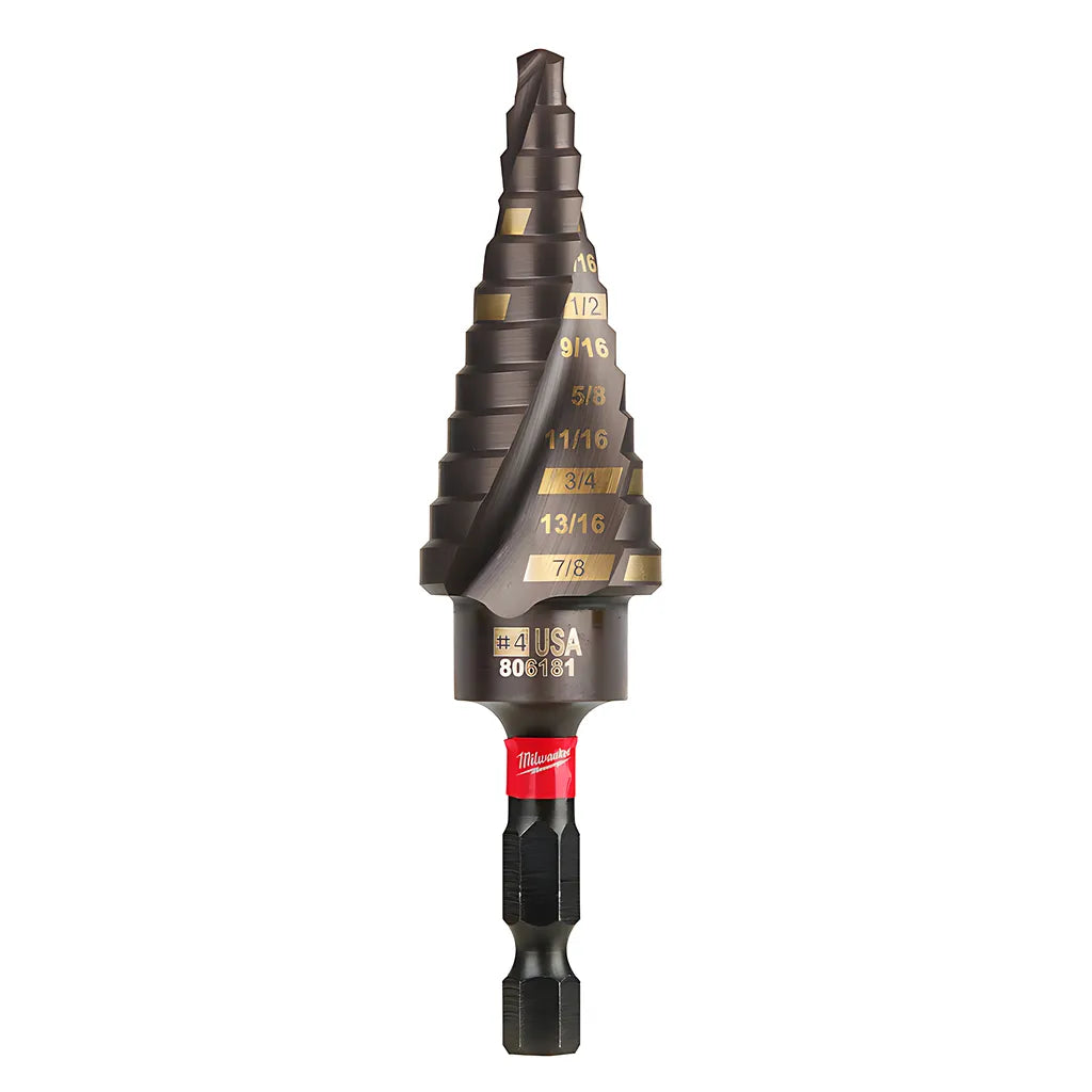 Shockwave Impact Duty Step Bit #4 3/16 - 7/8 In.-Milwaukee-48-89-9244-11671