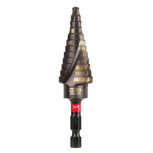 Shockwave™ Impact Duty™ Step Bit #4 3/16 - 7/8 In.-Milwaukee-48-89-9244-11671