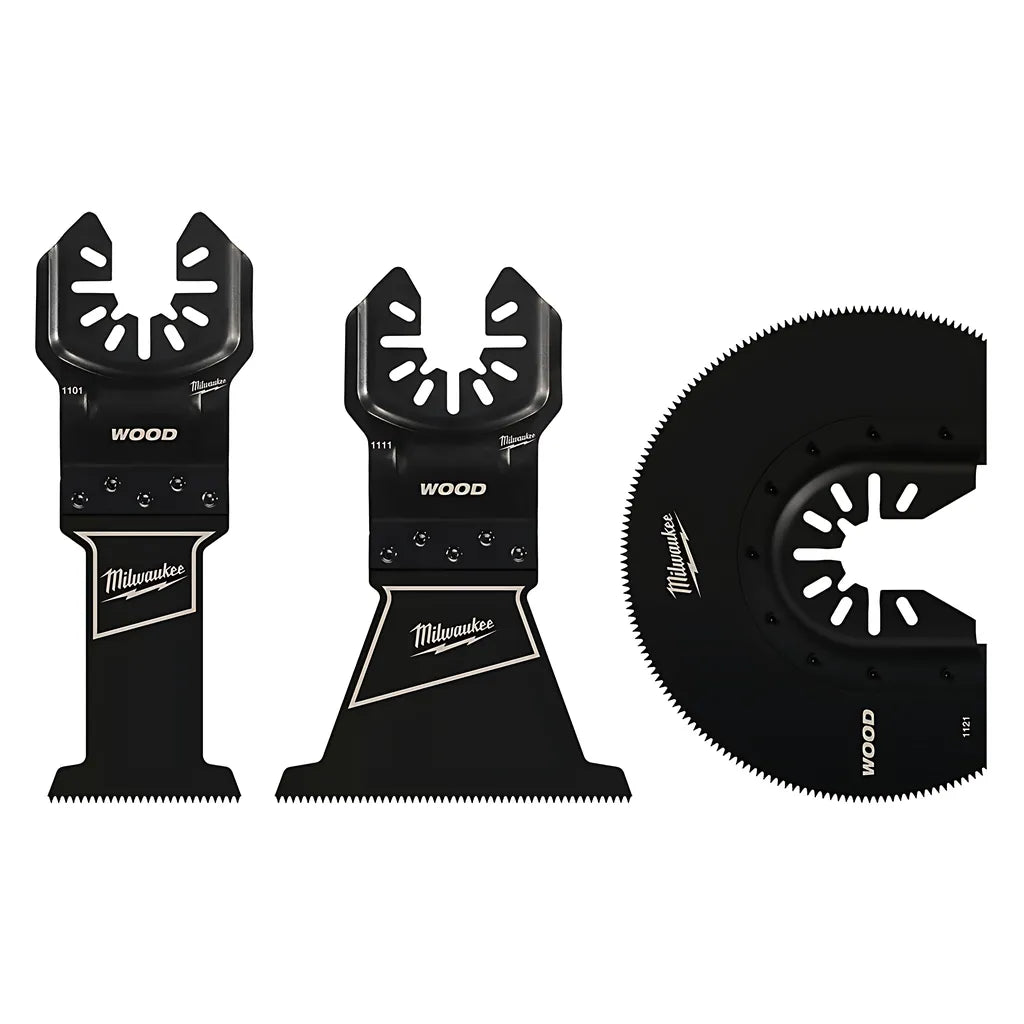 Milwaukee® Open-Lok Hcs Wood Multi-Tool Blade Variety Pack 3Pc-Milwaukee-49-10-9004-10160