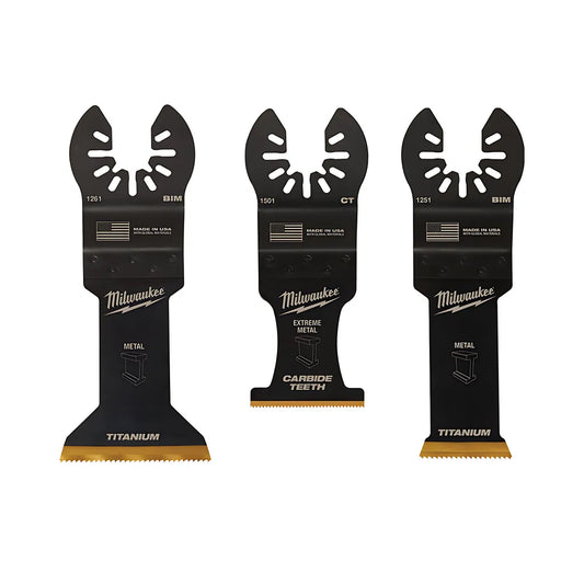 Milwaukee® Open-Lok™ 3Pc Metal Cutting Multi-Tool Blade Variety Pack-Milwaukee-49-10-9006-10153