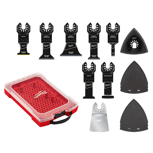 Milwaukee® Open-Lok™ Multi-Tool Blade Variety Kit With Modular Case 15Pc-Milwaukee-49-10-9114-10164