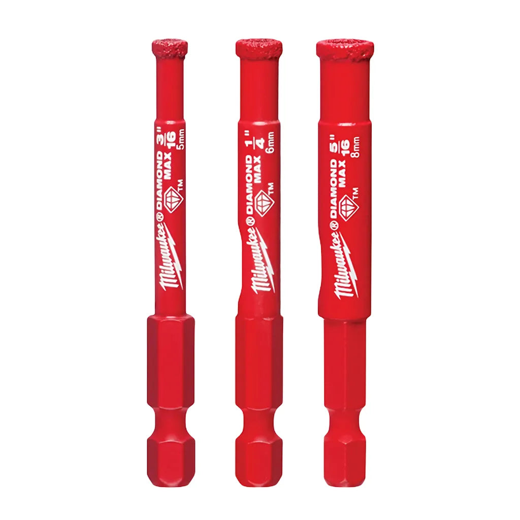 Diamond Max Diamond Grit Hole Saw 3 Pc Set-Milwaukee-49-56-0500-7778