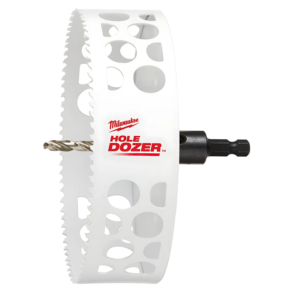 6" Hole Dozer Bi-Metal Hole Saw With Arbor-Milwaukee-49-56-9698-6589