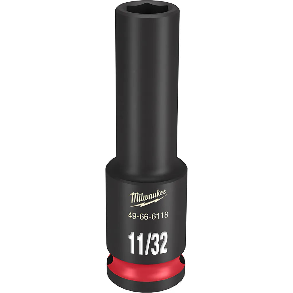 Shockwave Impact Duty 3/8" Drive 11/32" Deep 6 Point Socket-Milwaukee-49-66-6118-11587