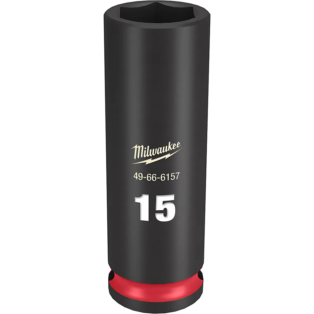 Shockwave Impact Duty 3/8" Drive 15Mm Deep 6 Point Socket-Milwaukee-49-66-6157-11601